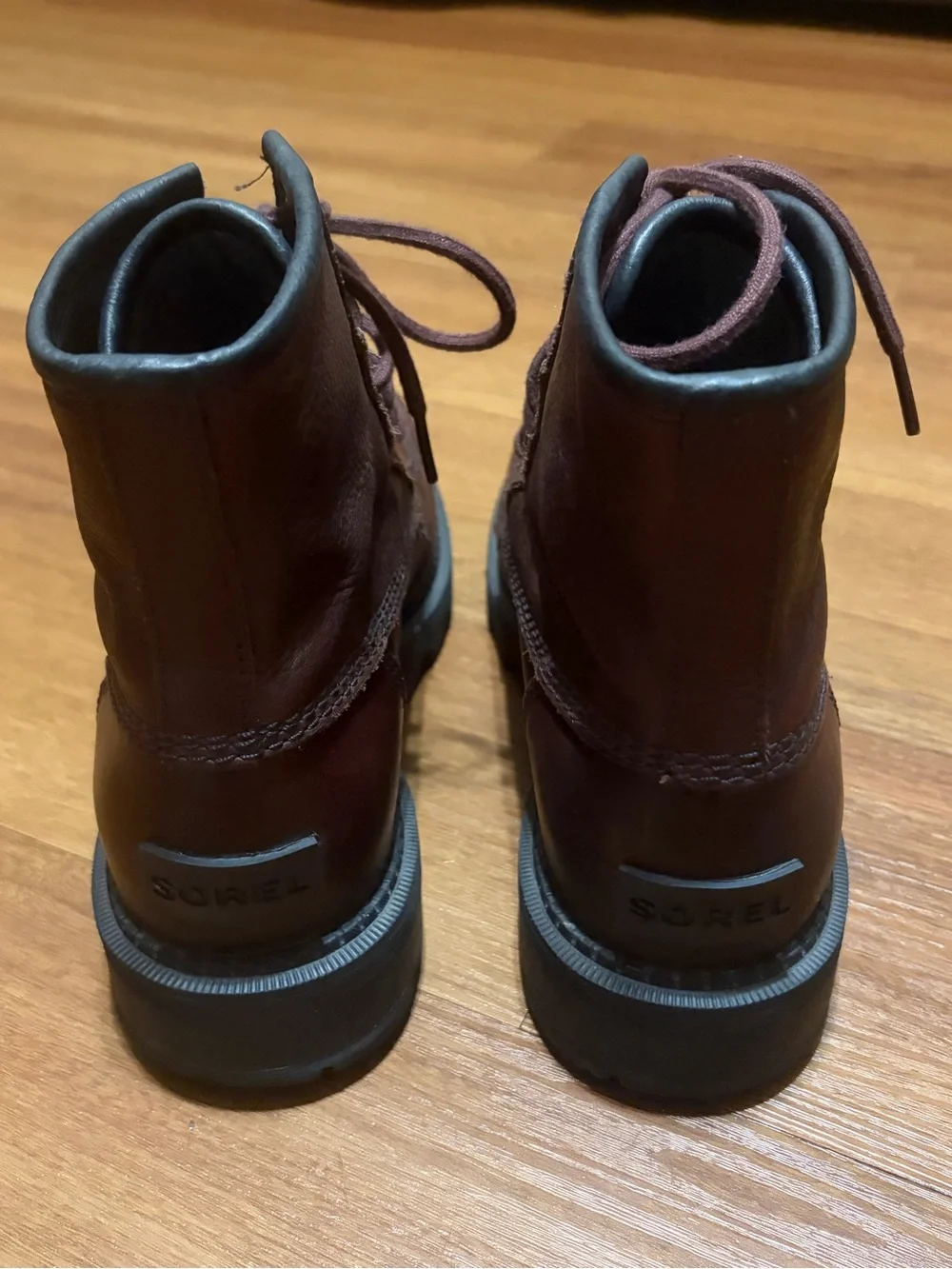 Sorel Mad Brick Six Waterproof Leather Boot Men's Dark Brown Size 8.5 VGUC
